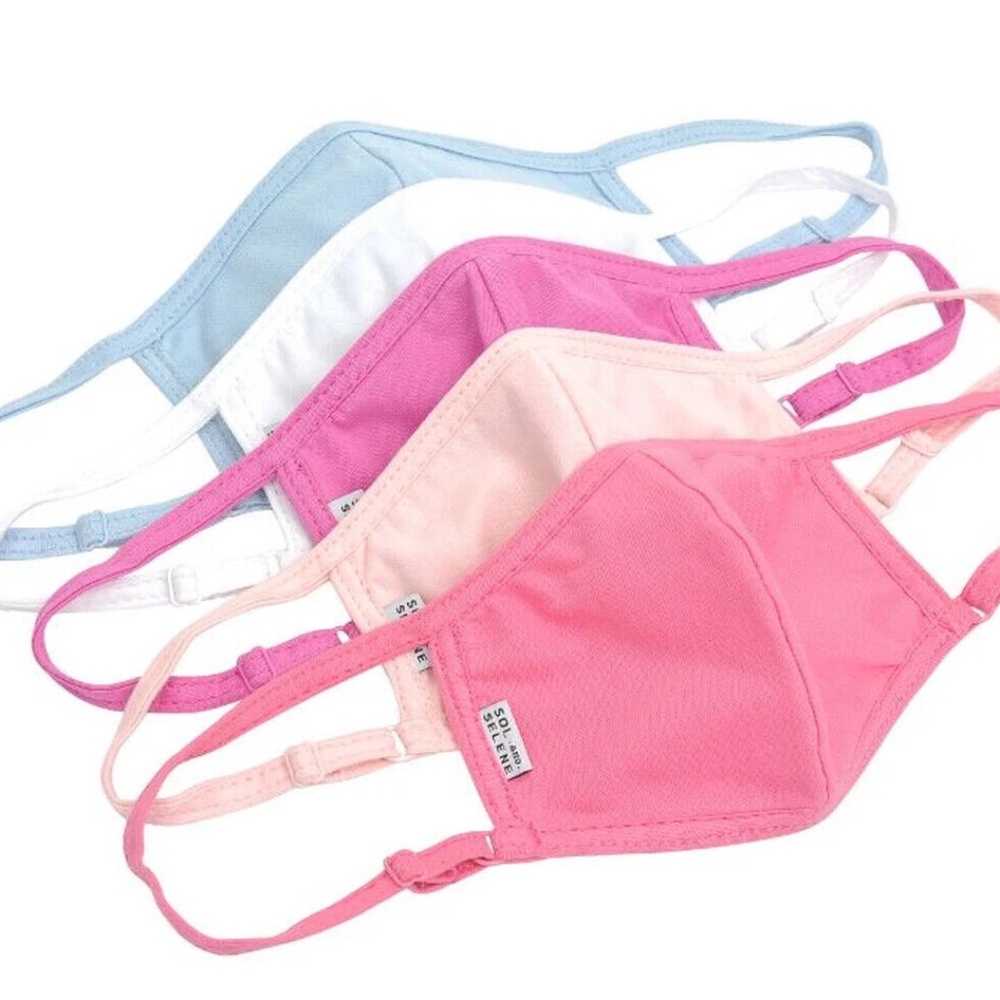 Sol and Selene Unisex Washable Cotton Face Masks - 5 Pack Assorted Colors